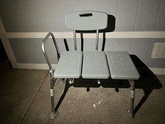 Title: Adjustable Bathtub Transfer Bench with Backrest – $10
