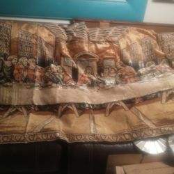 $55The Last Supper ( 1940s Tapestry Italy, Its 48 In Tall And 68 In Wide