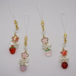 Strawberry Phone Charms 
