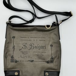 BRAND NEW- Never been used BVLGARI 2set canvas coated leather crossbody/shoulder