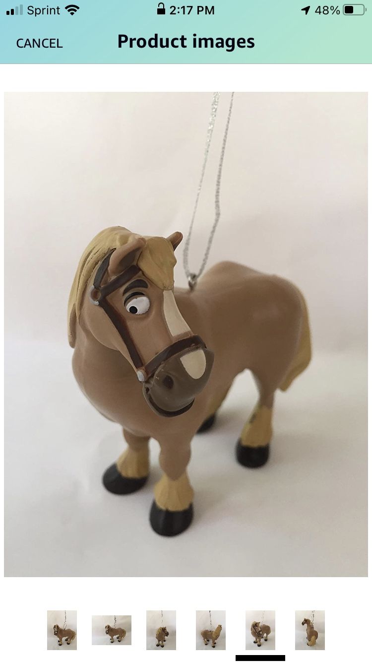 Disney Beauty and the Beast 3.8" Philippe The Horse PVC Figure Holiday Christmas Tree Ornament Figurine Doll Toy