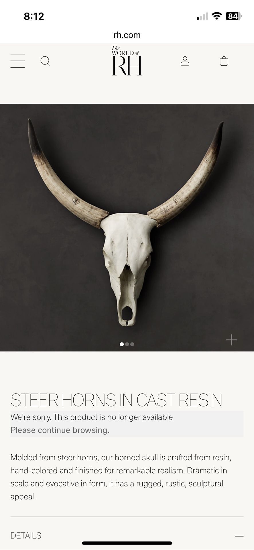 Restoration Hardware Steer Head