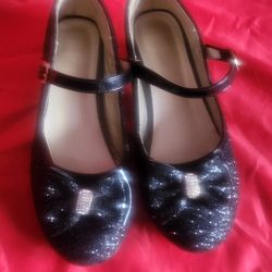 Pandaninjia Girls Dress Mary Jane Pumps With Heels Bow Shoes Size 4