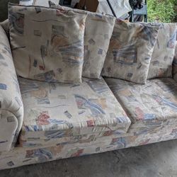 Pair Of Couches. Good Condition. Unique Pattern And Texture Design. 