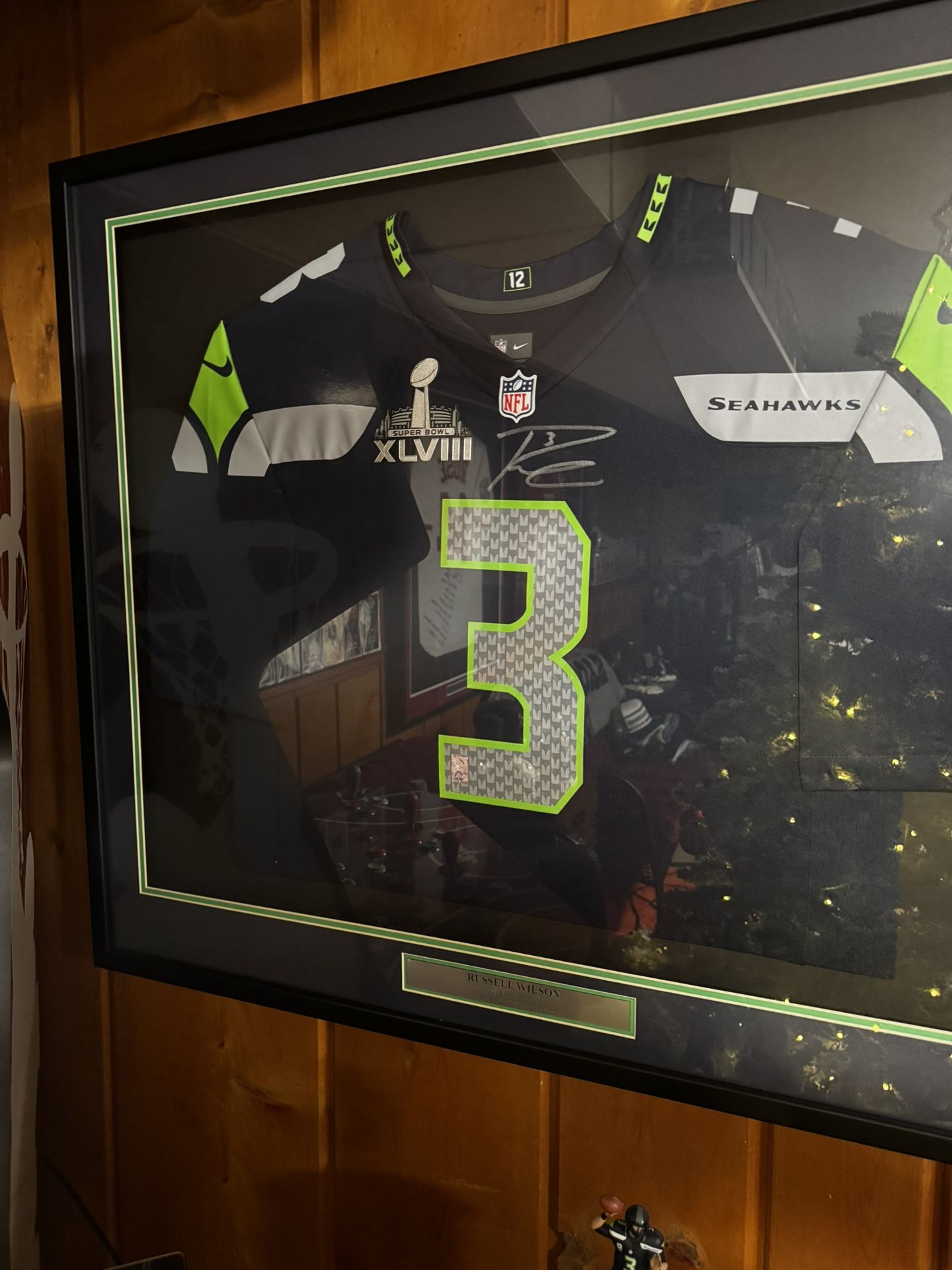 Framed And Signed Russell Wilson Jersey