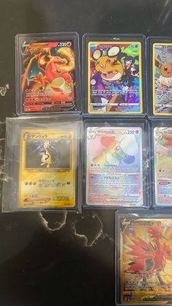 Nine Pokémon cards