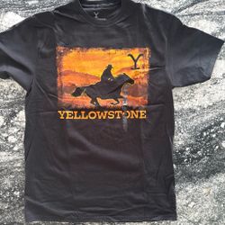 New yellow stone western cowboy t- shirt multiple sizes