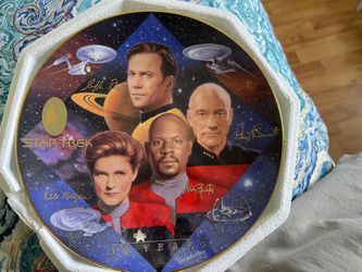 Star Teek Captains - Hamilton Collection Plate In Original Box