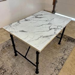 White / Black Dining Table
