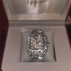 moissanite Cartier watch 