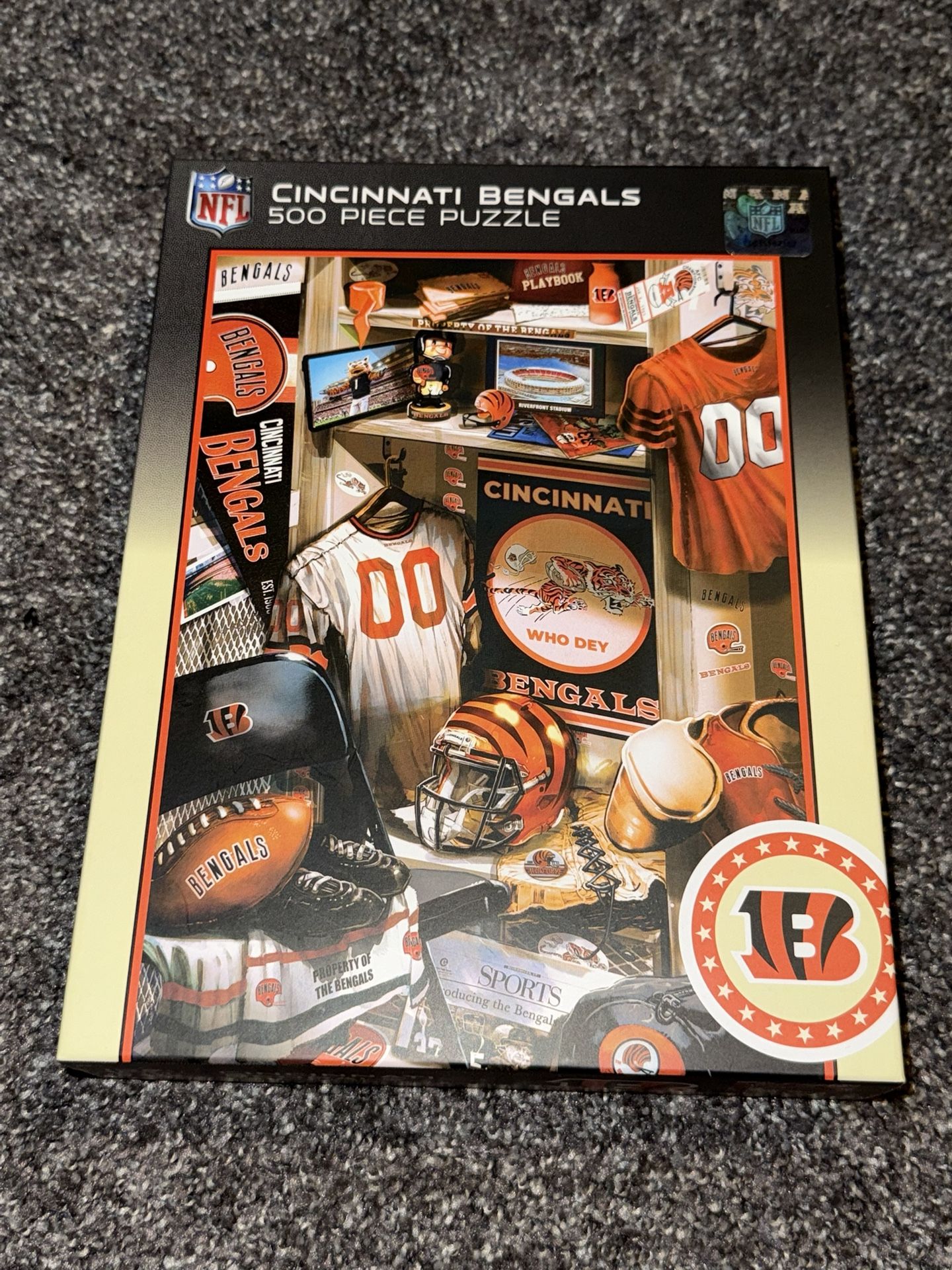 NFL Football Master Pieces Jigsaw Puzzle 500 Piece Cincinnati Bengals Brand New.