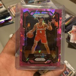 Kobe Bufkin Pink Cracked Ice Prizm No. 151 2023-24 Panini Prizm