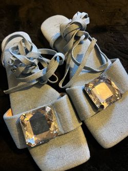 Jean sandals size 6