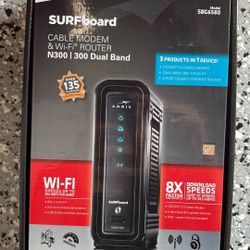 Arris Surfboard Cable Modem & Wi-Fi Router N300-300 Dual Band (SBG6580)