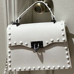 White Studded Purse 