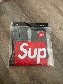 Supreme socks 2 pairs come in pack black 6-12