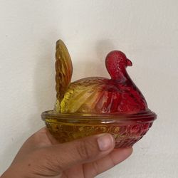 Vintage Turkey Butter Dish