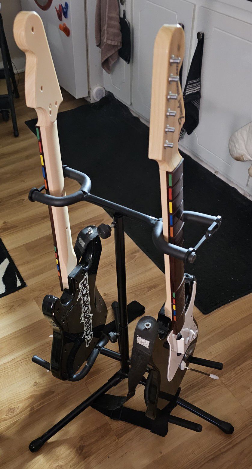 Rock Band PS3 - 2 Guitars & Microphone with Stands
