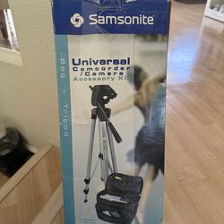 New Samsonite 53” tripod and camcorder or camera case