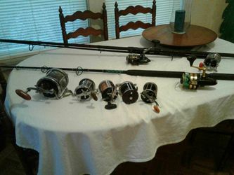 Salt water rods and reels , lot of custom made set ups ,spin,convetional