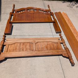 Solid wood Queen bed frame