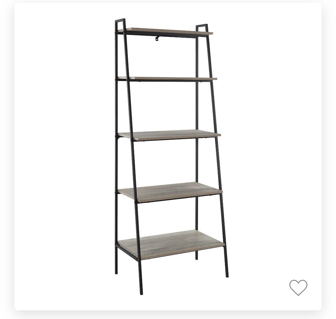 Saracina Home Metal and Wood Ladder Shelf