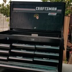 Craftsman Top Chest Tool Box Used No Key One Drawer Missing   Lefalta Un Cajon  33"W  21" H 