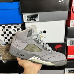 Jordan Wolf Grey 5s  size 11 USED But Clean