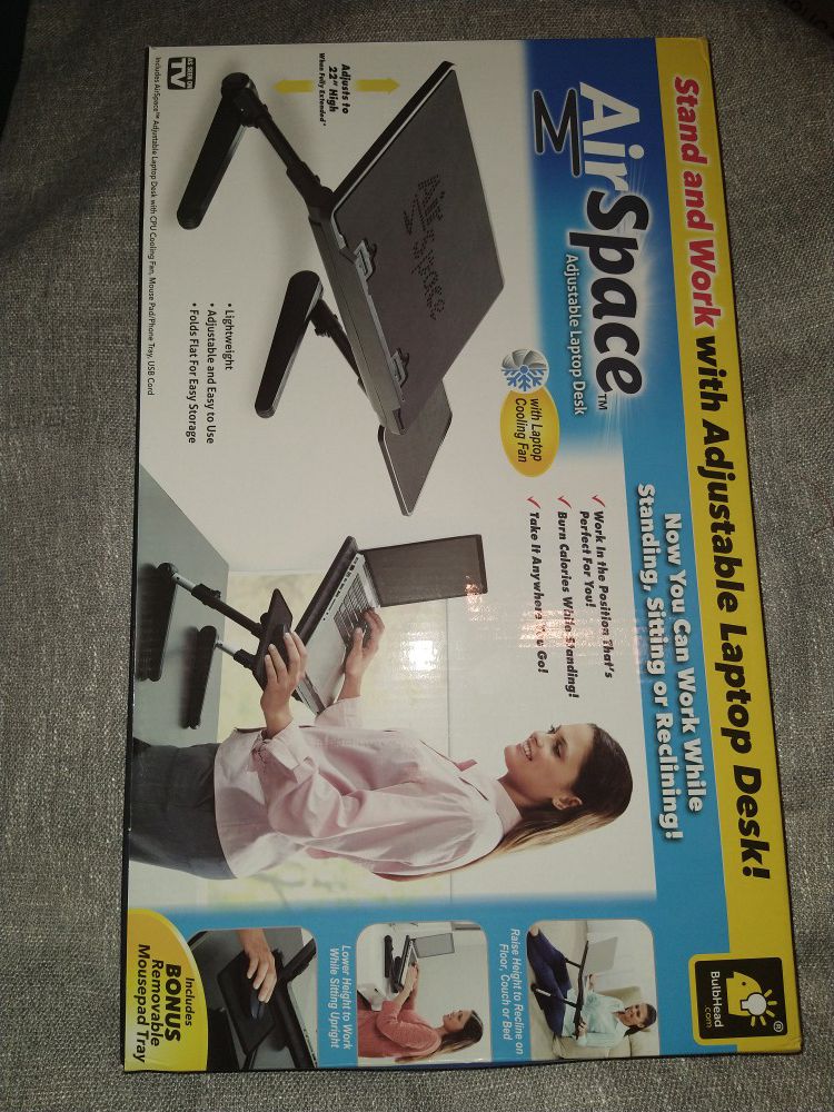 Airspace Adjustable laptop desk (with cooling fan)