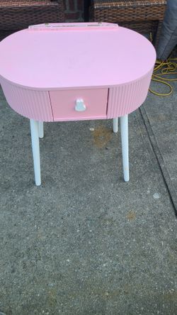 Pink Vanity Table with Drawer