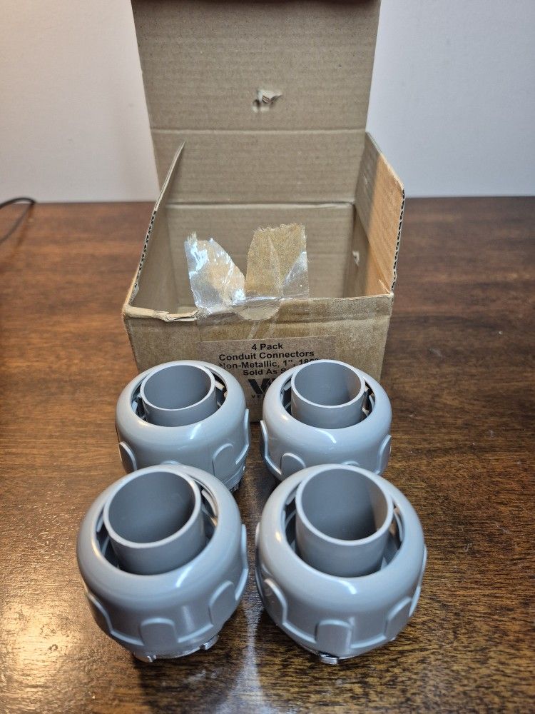 Ventura Electric 4 Pack 1 Inch Liquid Tight Conduit Connectors