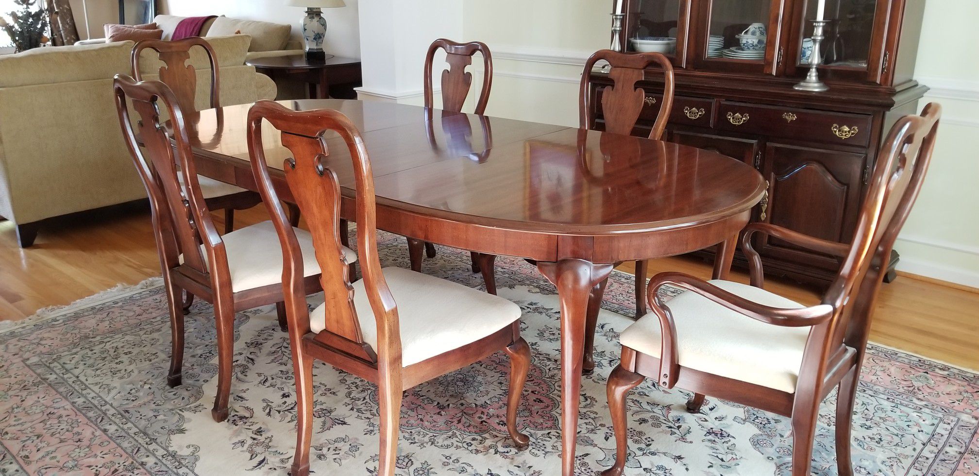 Dining room table and sideboard