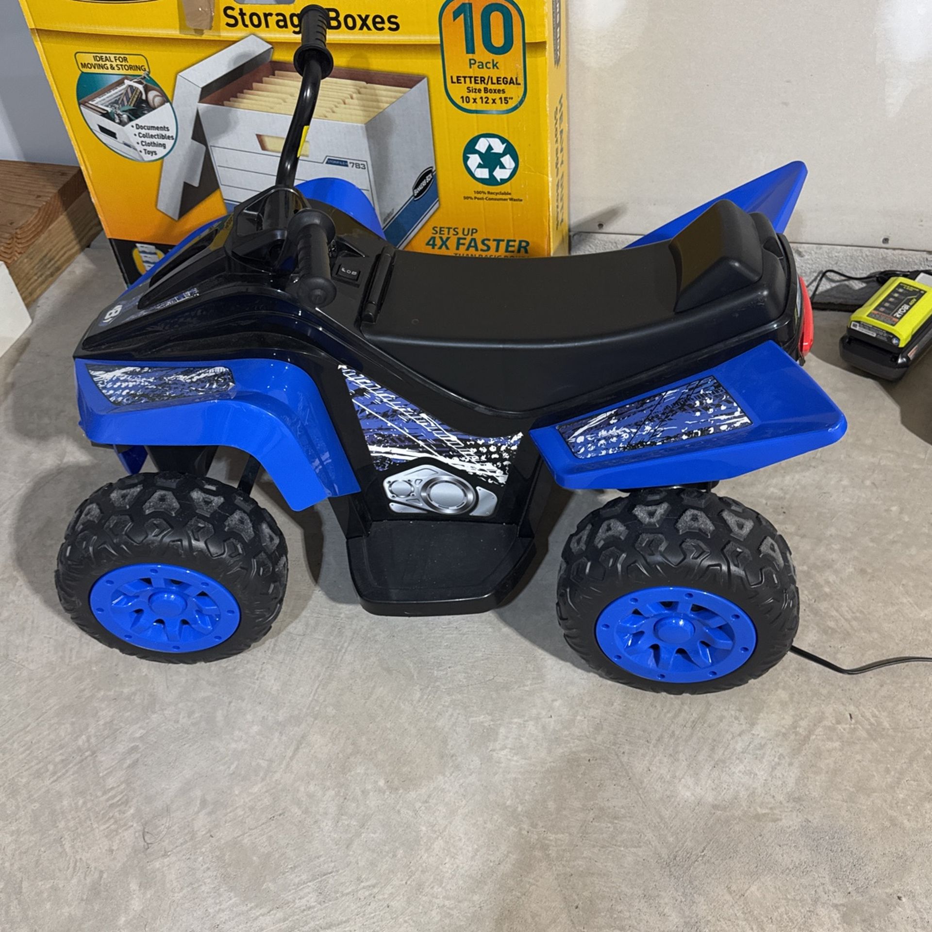 Kalee 6 Volt Trail Racer Blue ATV Battery Powered Ride-on