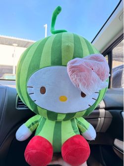 Giant Hello Kitty Plush Toy Dressed like Watermelon