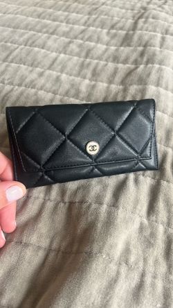 Chanel vegan leather magnetic closure holder