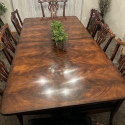 Mahogany Dining Room Table 8 Chairs  