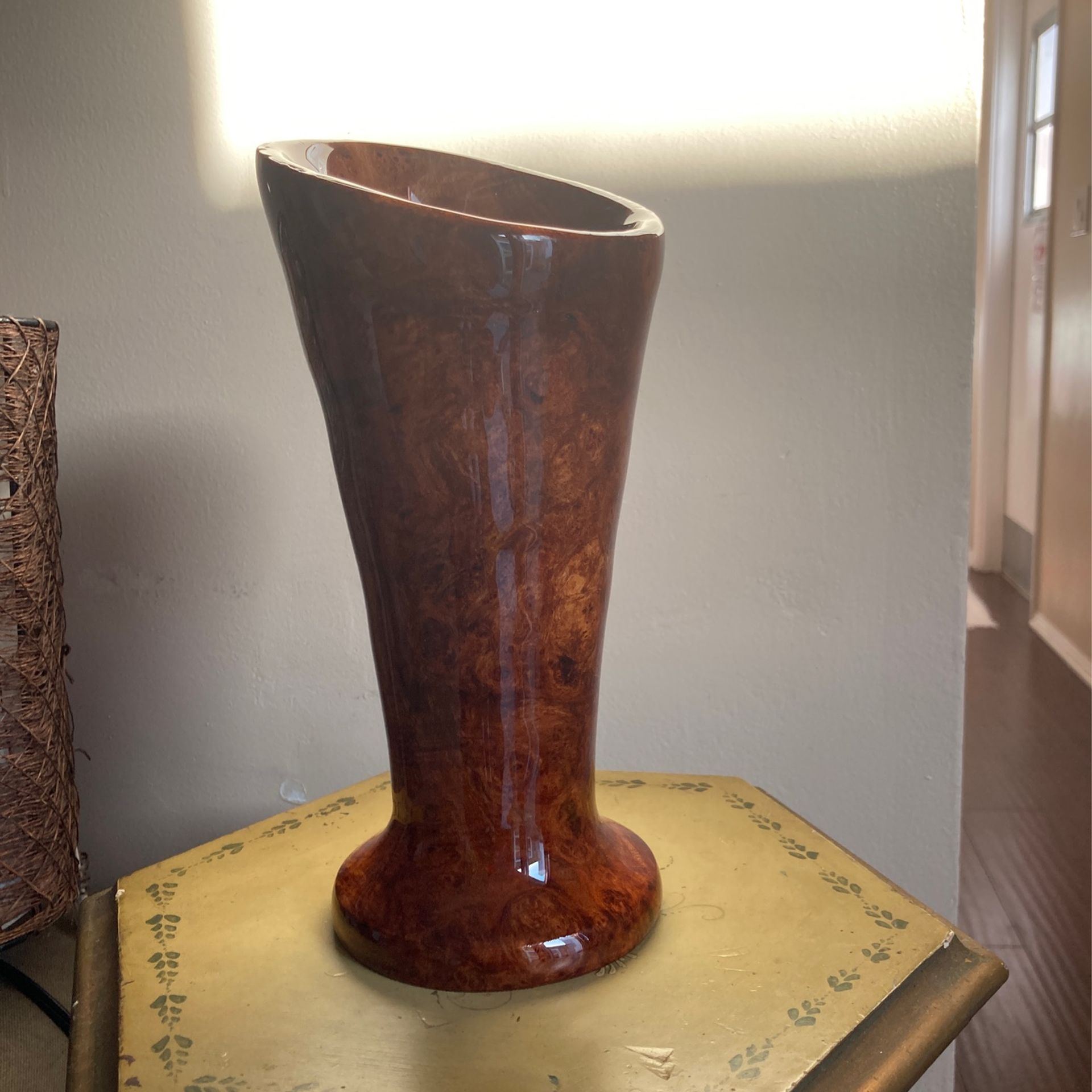 Hand Made Wooden Vase