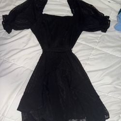 Francesca’s Trixxi Black polka dot dress