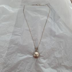 Sterling Silver Musical Ball Necklace 