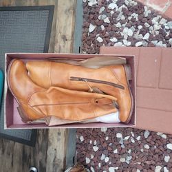 Genuine Cowhide Leather Boots Women's 9.5