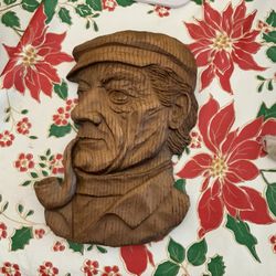 Wood folk art Portrait 
