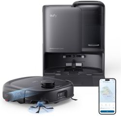 eufy Robot Vacuum E25, 20,000 Pa Turbo Suction,Roller Mop with HydroJet System, All-in-One Robot Vacuum and Mop Combo, Edge-to-Corner Cleaning, Zero-T