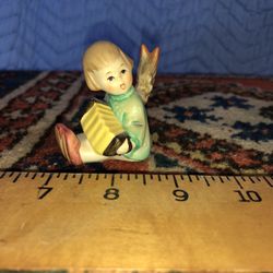Vintage Goebel Hummel W Germany Angel with Accordian Figurine 1967