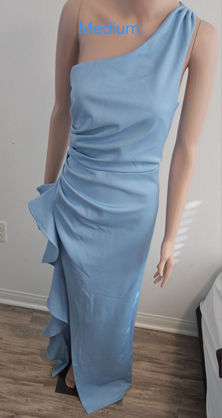 Long Light Blue Dress