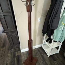 Solid Cherry Wood Coat Rack – Sturdy & Stylish