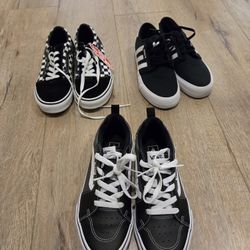 Boys Size 4 Vans And Adidas
