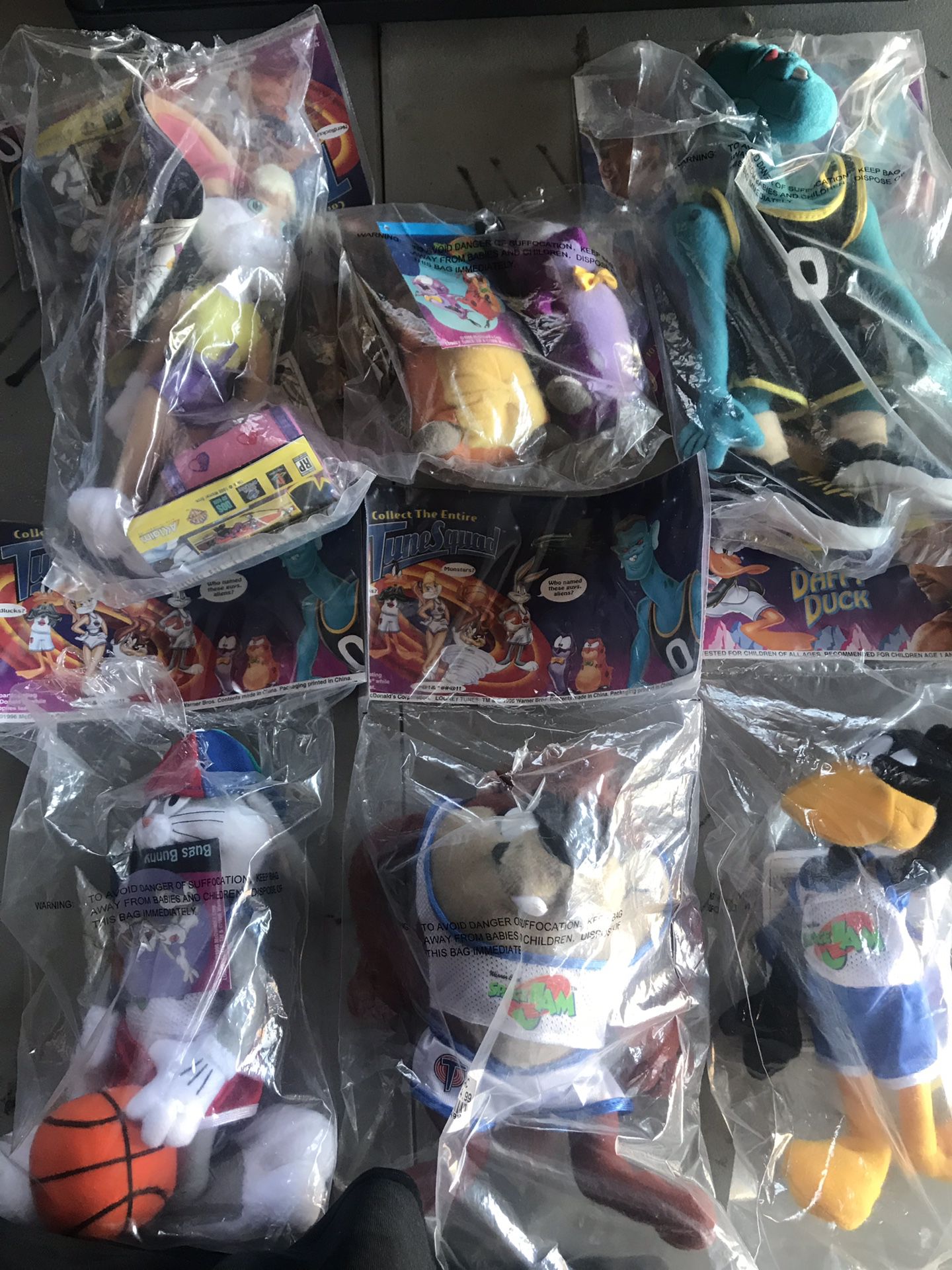OG SPACE JAM MCDONALDS TOYS COMPLETE COLLECTION
