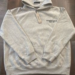 Essential Fear Of God Hoodie  Grey