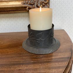“Rustic” Tin Candle Holder 