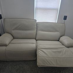 Genuine Leather Reclining Love Seat